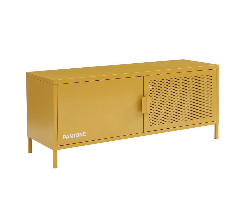 Meuble Tv - Métal - Jaune Moutarde