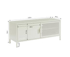 Meuble TV - Métal - Beige Sable