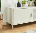 Meuble TV - Métal - Beige Sable