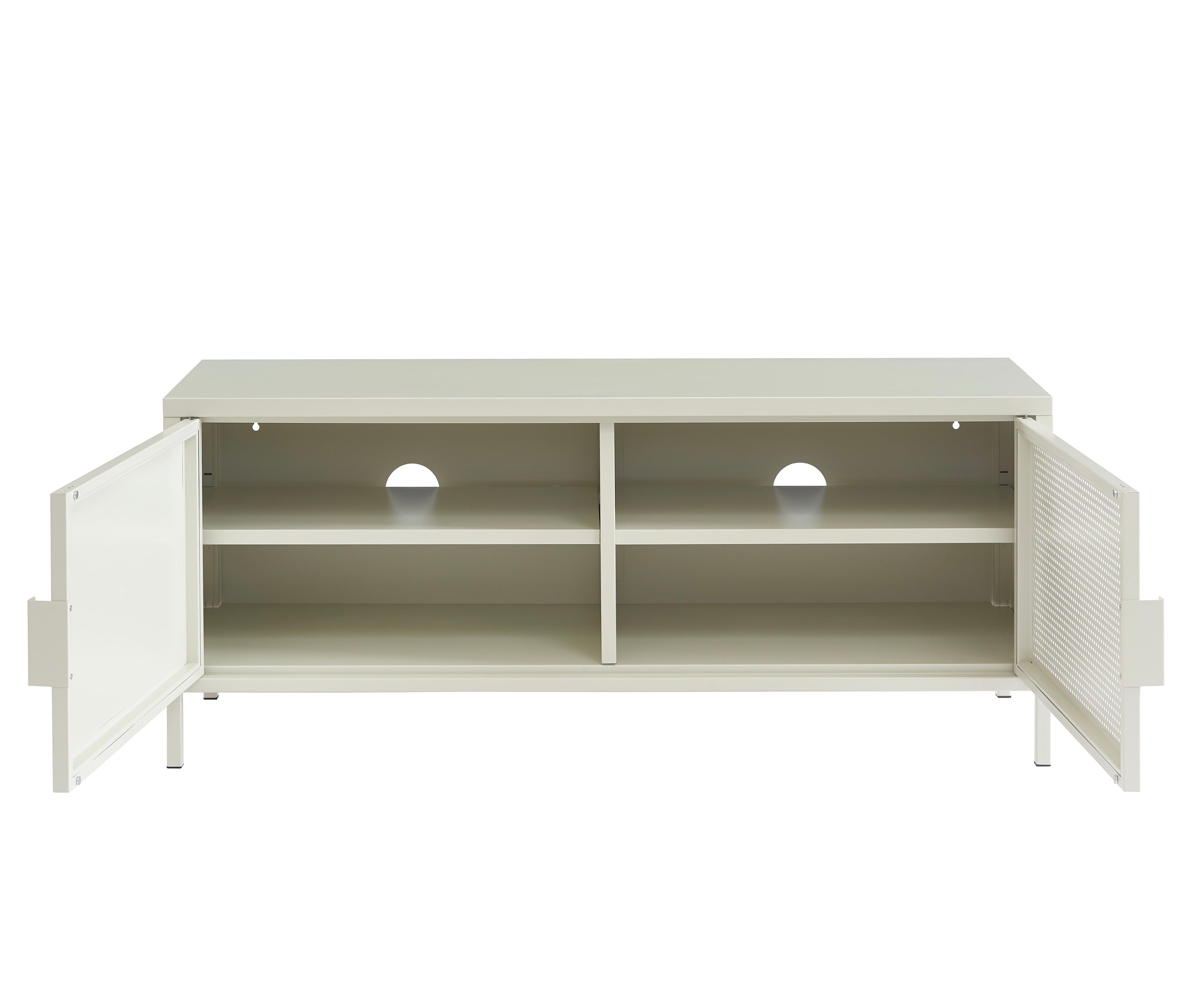 Meuble TV - Métal - Beige Sable