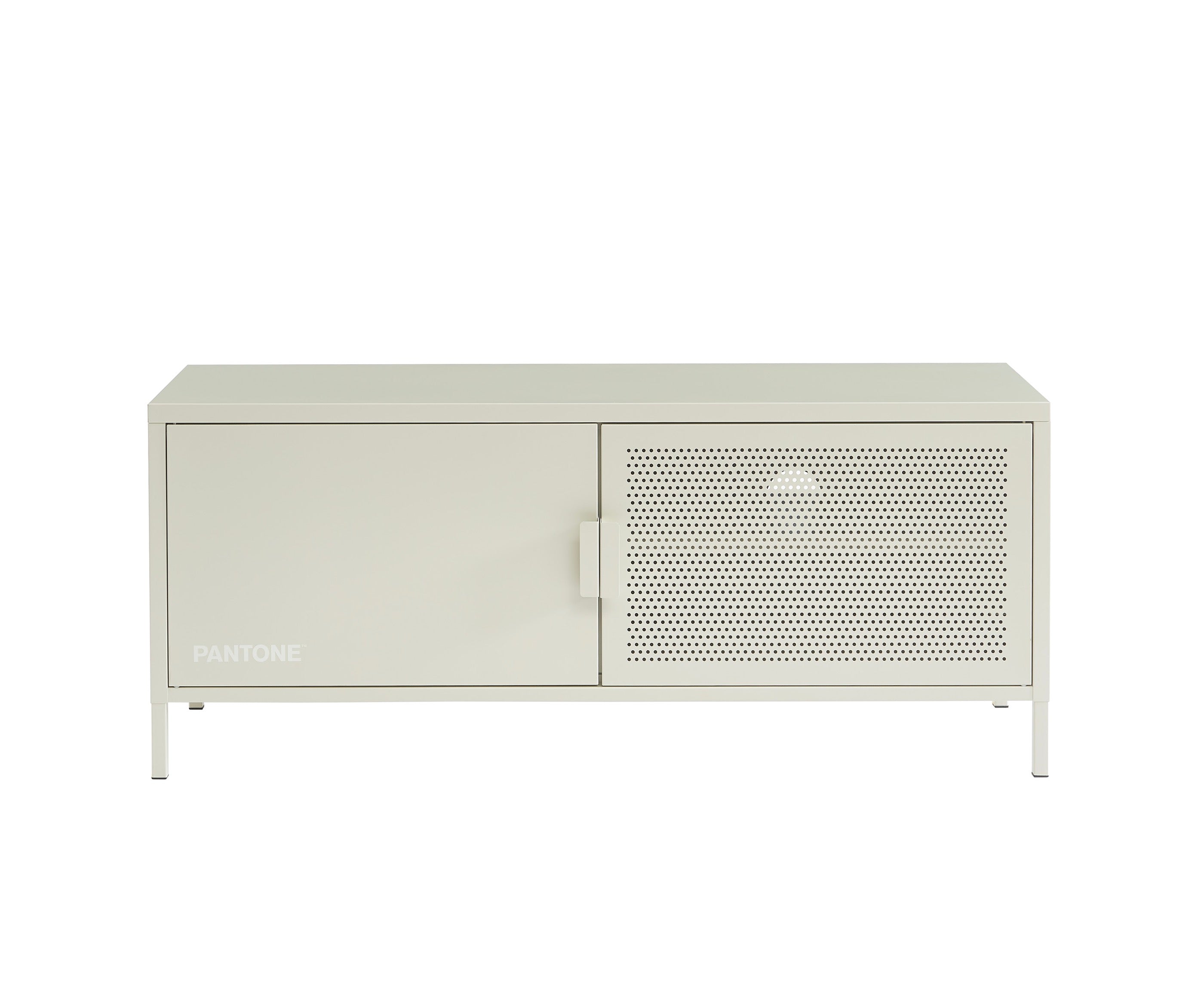 Meuble TV - Métal - Beige Sable