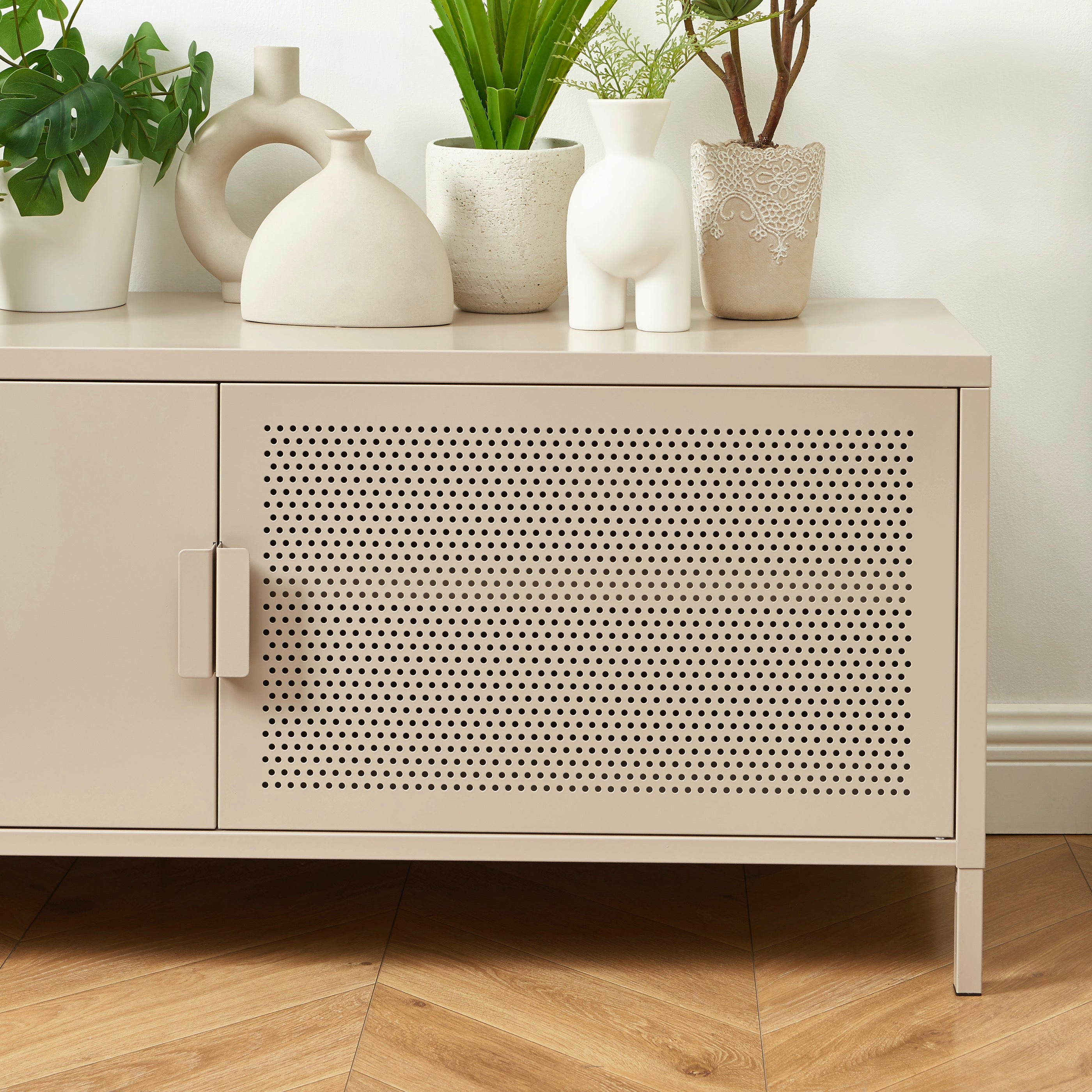 Meuble TV - Métal - Taupe