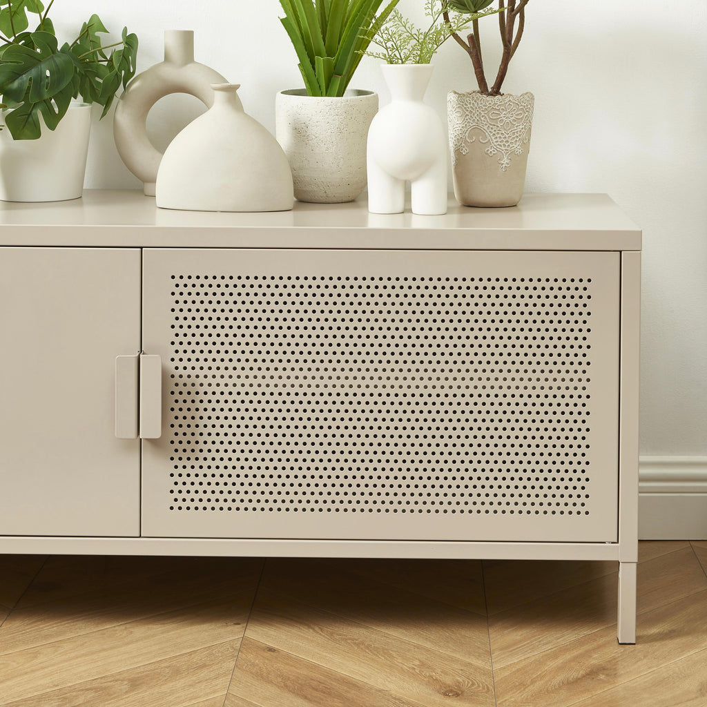 Meuble TV - Métal - Taupe
