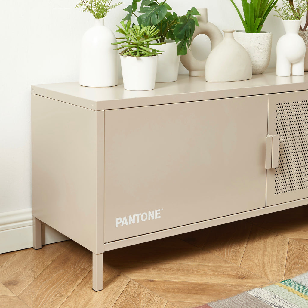 Meuble TV - Métal - Taupe