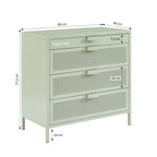 Chest of drawers - Metal - Almond Green - 4 Drawers