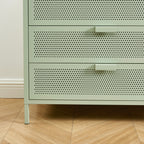 Chest of drawers - Metal - Almond Green - 4 Drawers