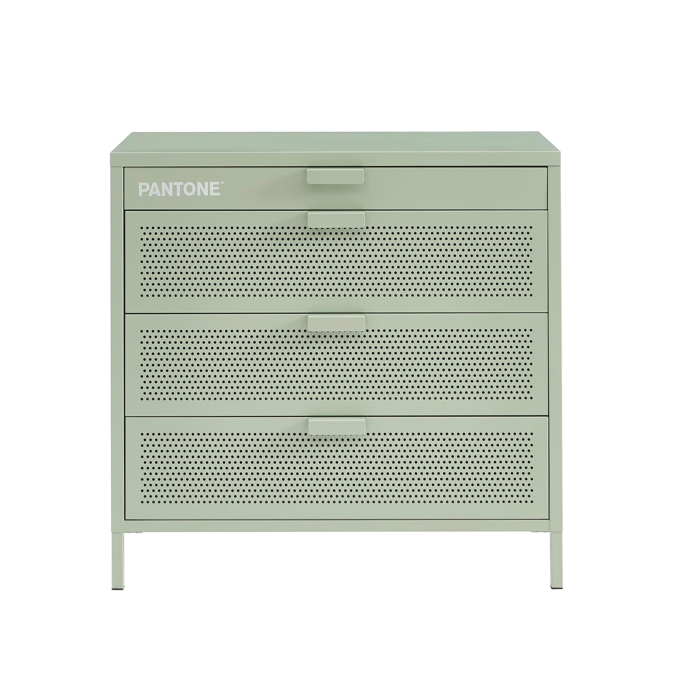 Chest of drawers - Metal - Almond Green - 4 Drawers