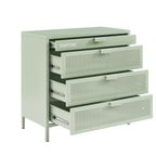 Chest of drawers - Metal - Almond Green - 4 Drawers