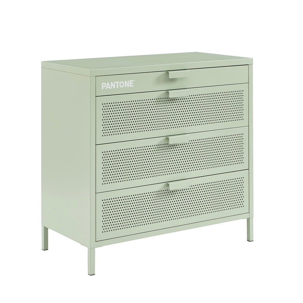 Chest of drawers - Metal - Almond Green - 4 Drawers