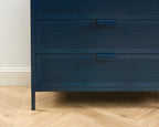 Chest of drawers - Metal - Midnight Blue - 4 Drawers
