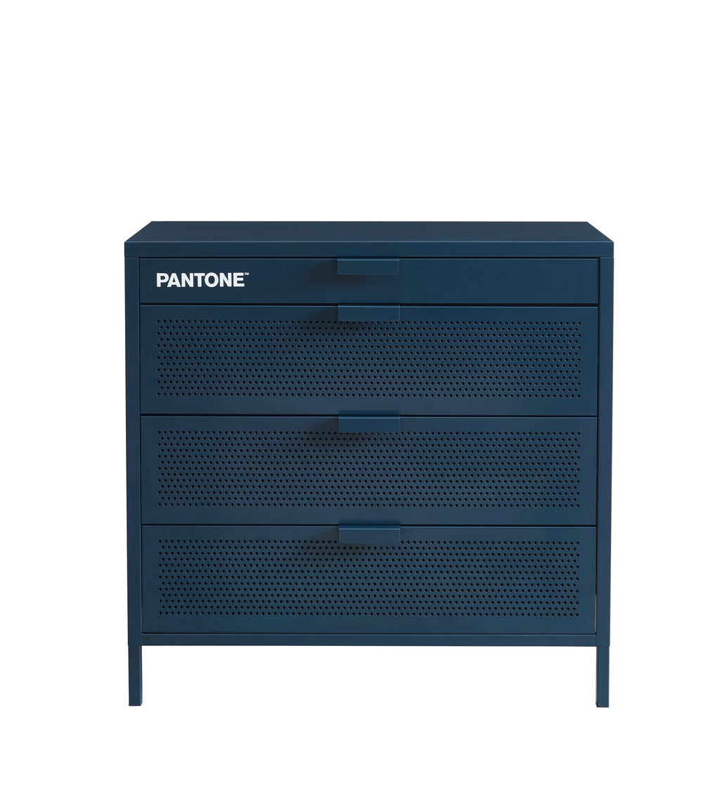 Chest of drawers - Metal - Midnight Blue - 4 Drawers