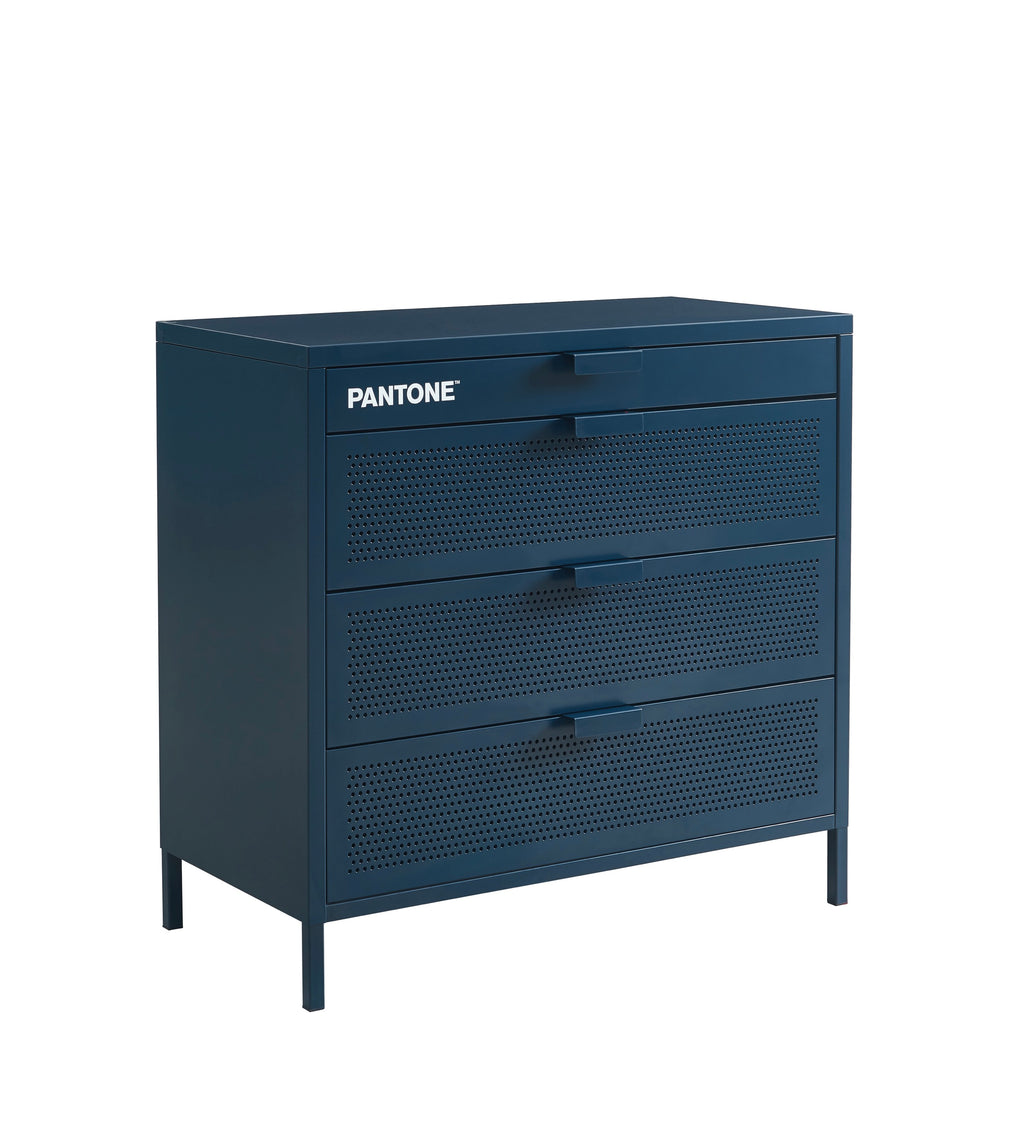 Chest of drawers - Metal - Midnight Blue - 4 Drawers