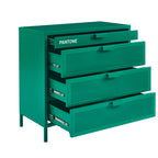 Commode - Métal - Vert Émeraude - 4 Tiroirs