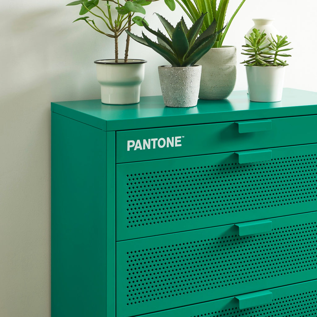 Commode - Métal - Vert Émeraude - 4 Tiroirs