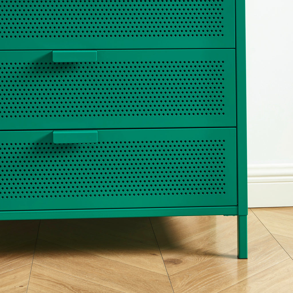 Commode - Métal - Vert Émeraude - 4 Tiroirs