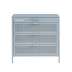 Chest of Drawers - Metal - Blue Grey - 4 Drawers