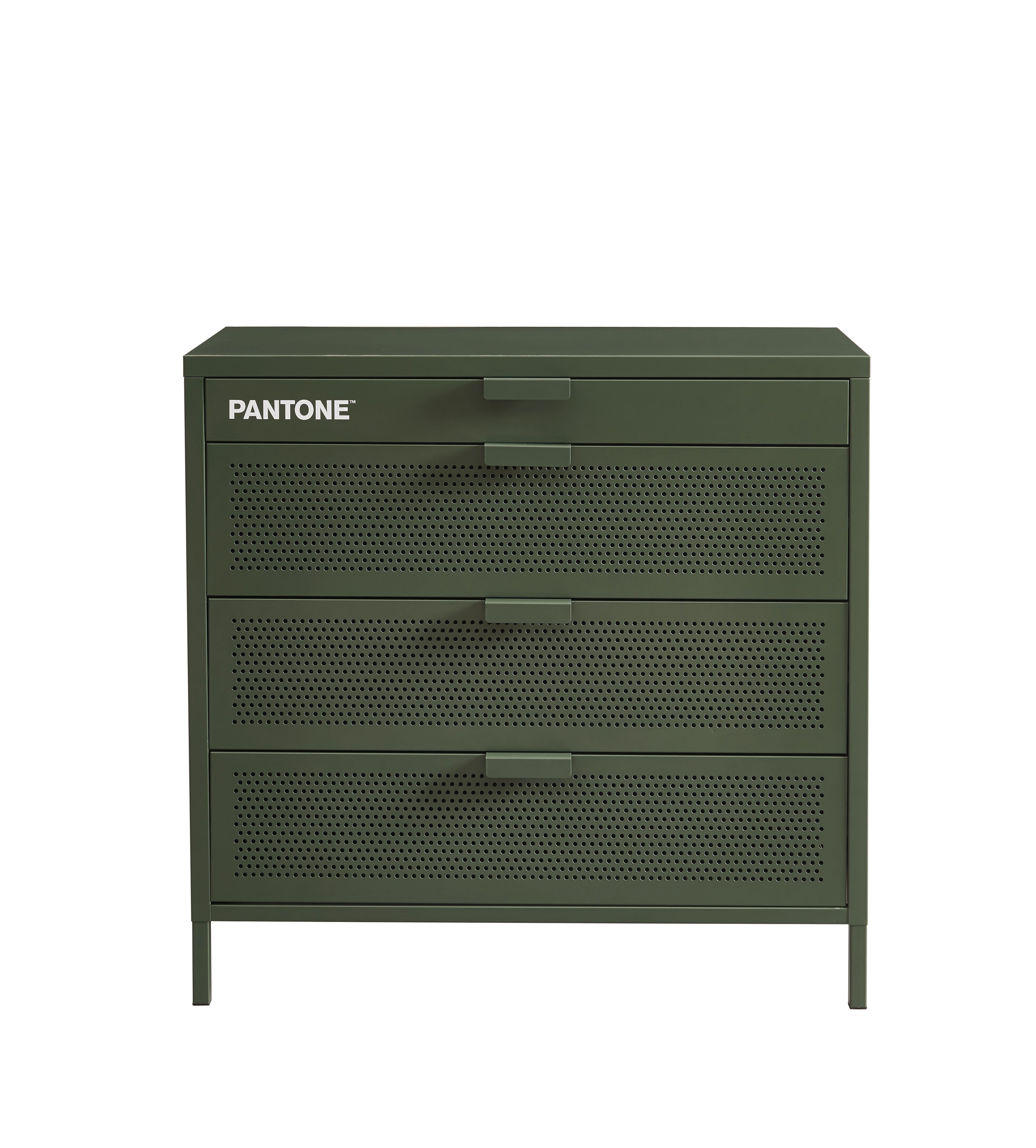 Cómoda - Metal - Verde oliva - 4 cajones