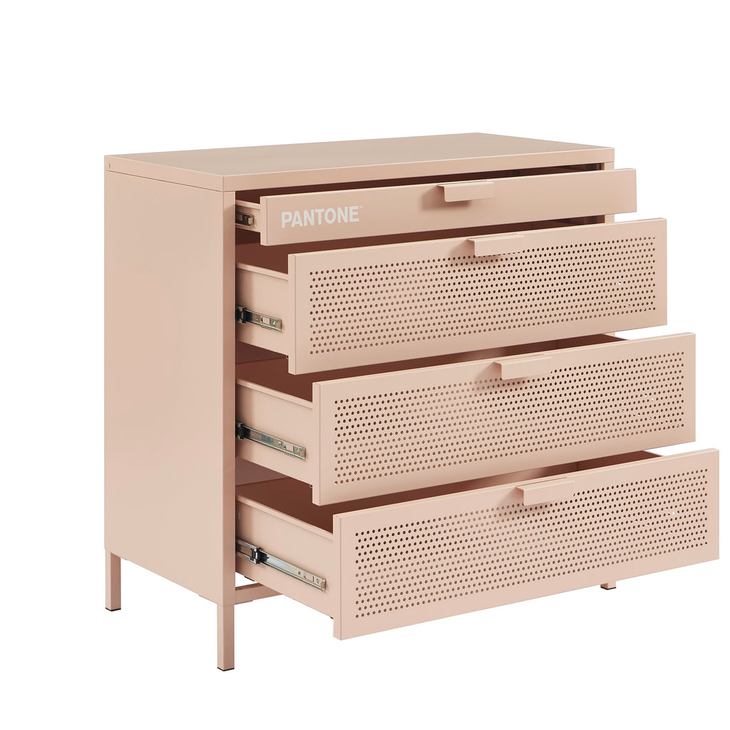 Commode - Métal - Rose Blush - 4 Tiroirs