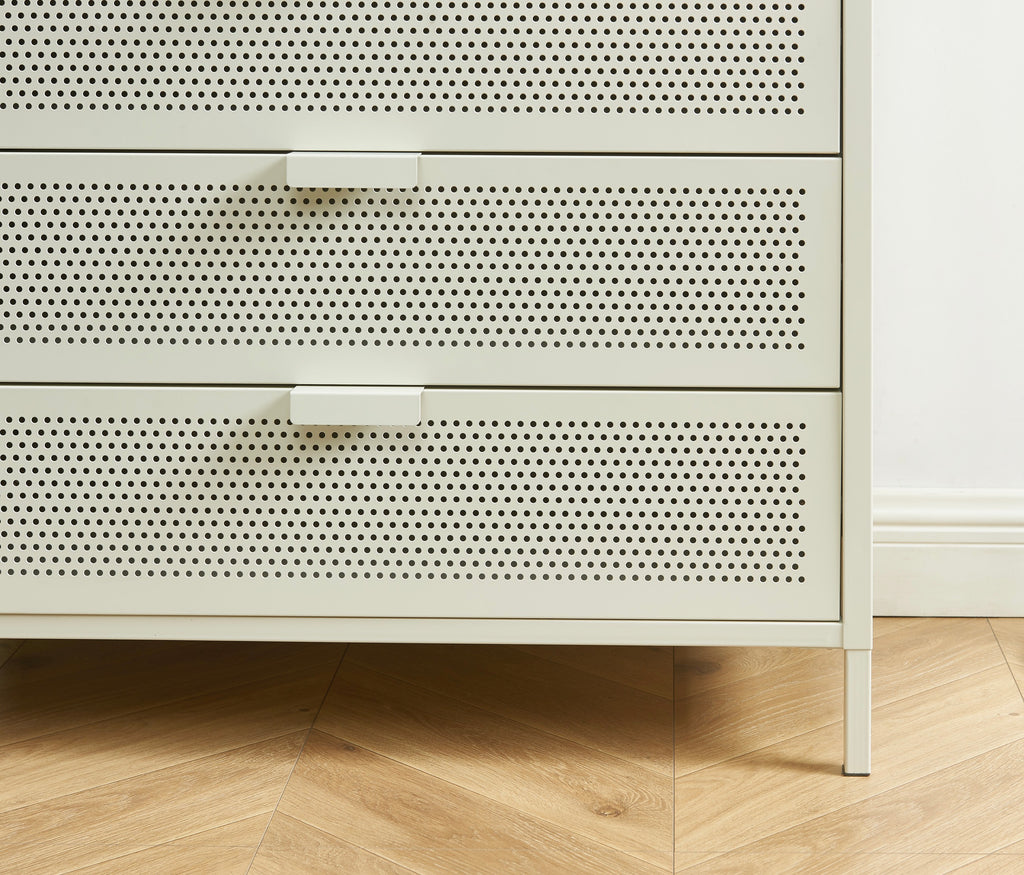 Commode - Métal - Beige Sable - 4 Tiroirs
