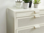 Commode - Métal - Beige Sable - 4 Tiroirs