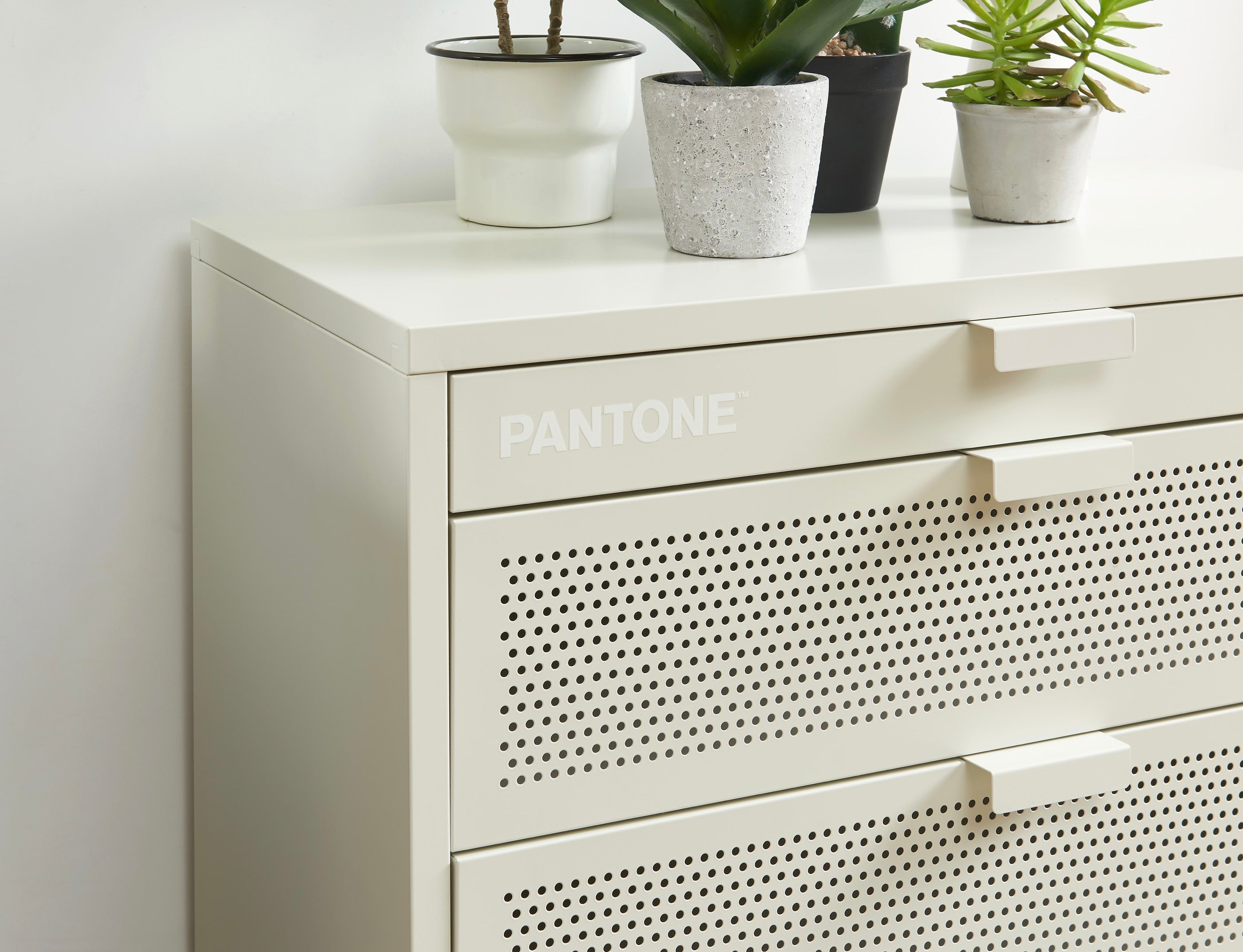 Commode - Métal - Beige Sable - 4 Tiroirs