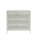 Commode - Métal - Beige Sable - 4 Tiroirs