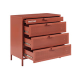 Cómoda - Metal - Terracota - 4 cajones