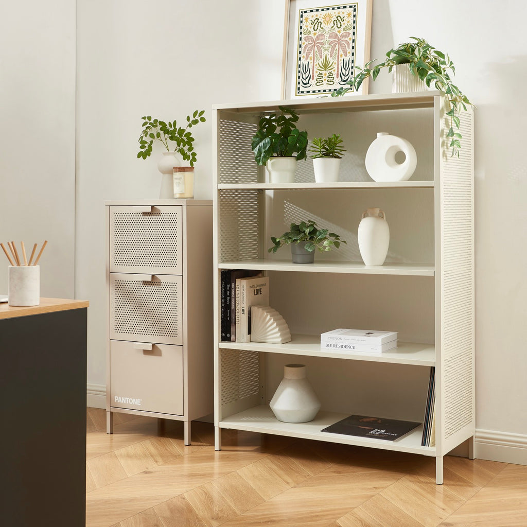 Librería - Metal - Beige Arena