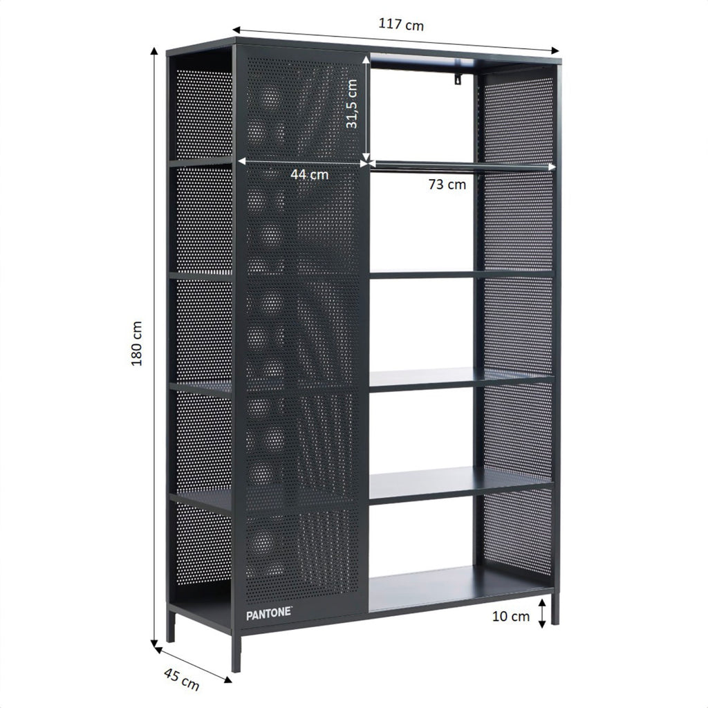 Bookcase - Metal - Anthracite Gray