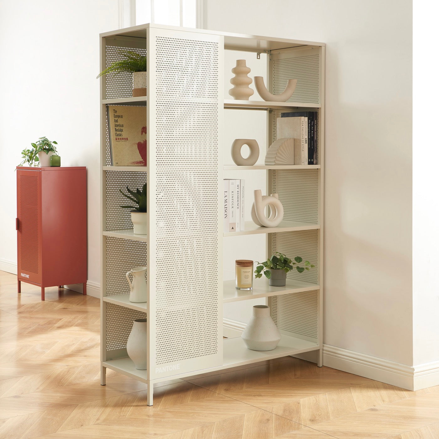 Librería - Metal - Beige Arena