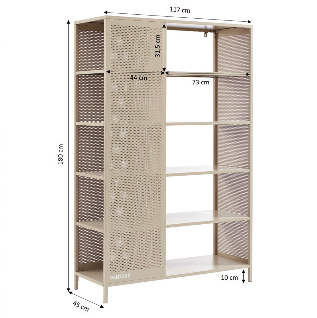 Bibliothèque - Métal - Taupe