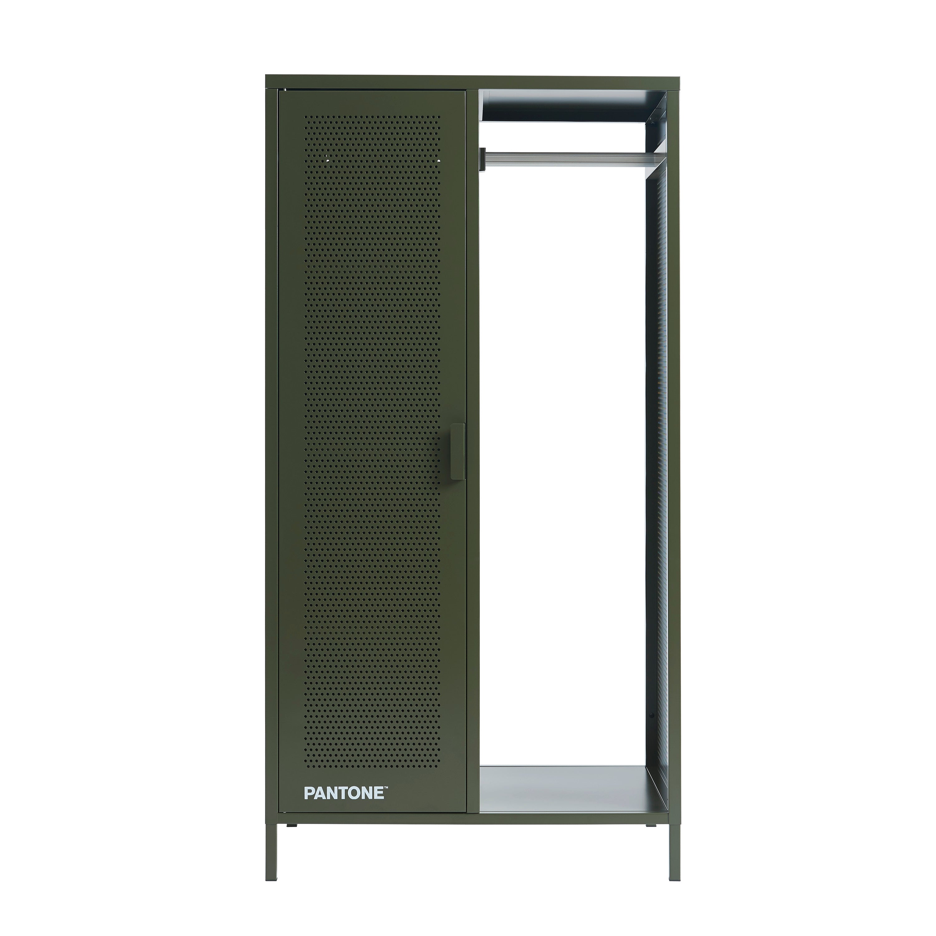 Cloakroom With Wardrobe - Metal - Olive Green