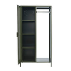 Cloakroom With Wardrobe - Metal - Olive Green