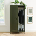Cloakroom With Wardrobe - Metal - Olive Green