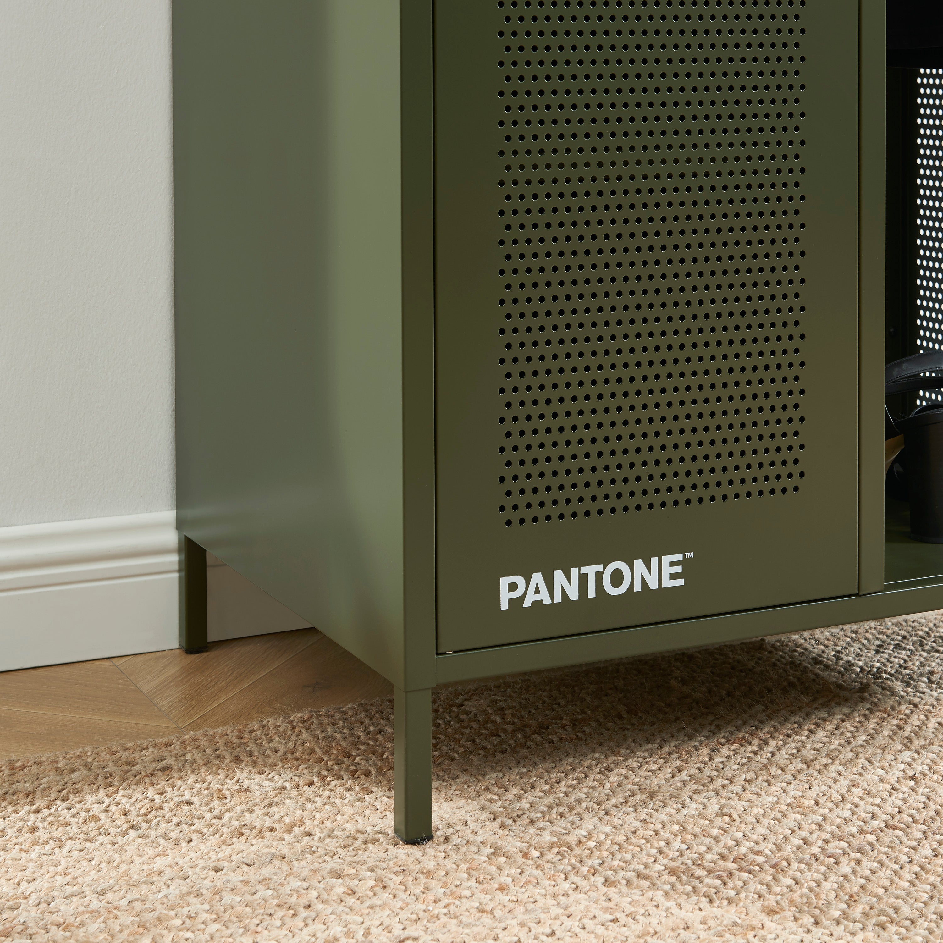 Cloakroom With Wardrobe - Metal - Olive Green