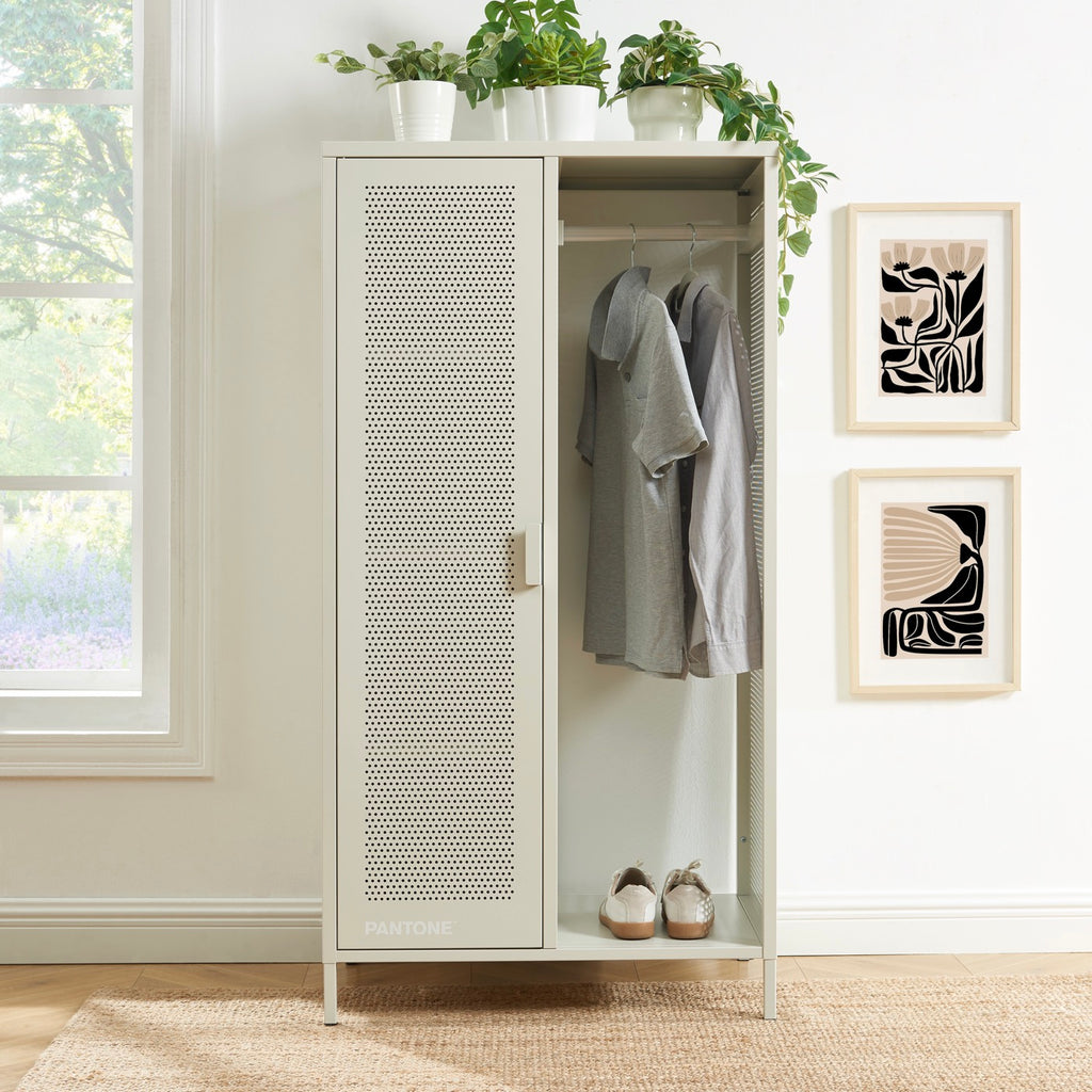 Vestiaire - Métal - Beige Sable Avec Penderie