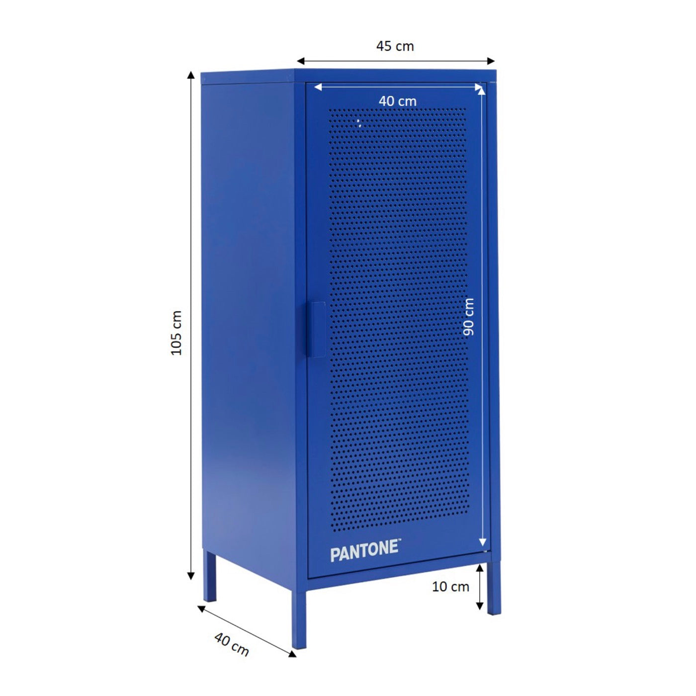 Office Pedestal - Metal - Electric Blue