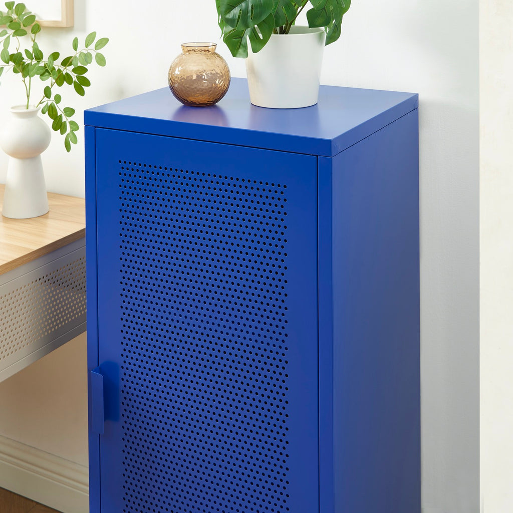 Office Pedestal - Metal - Electric Blue