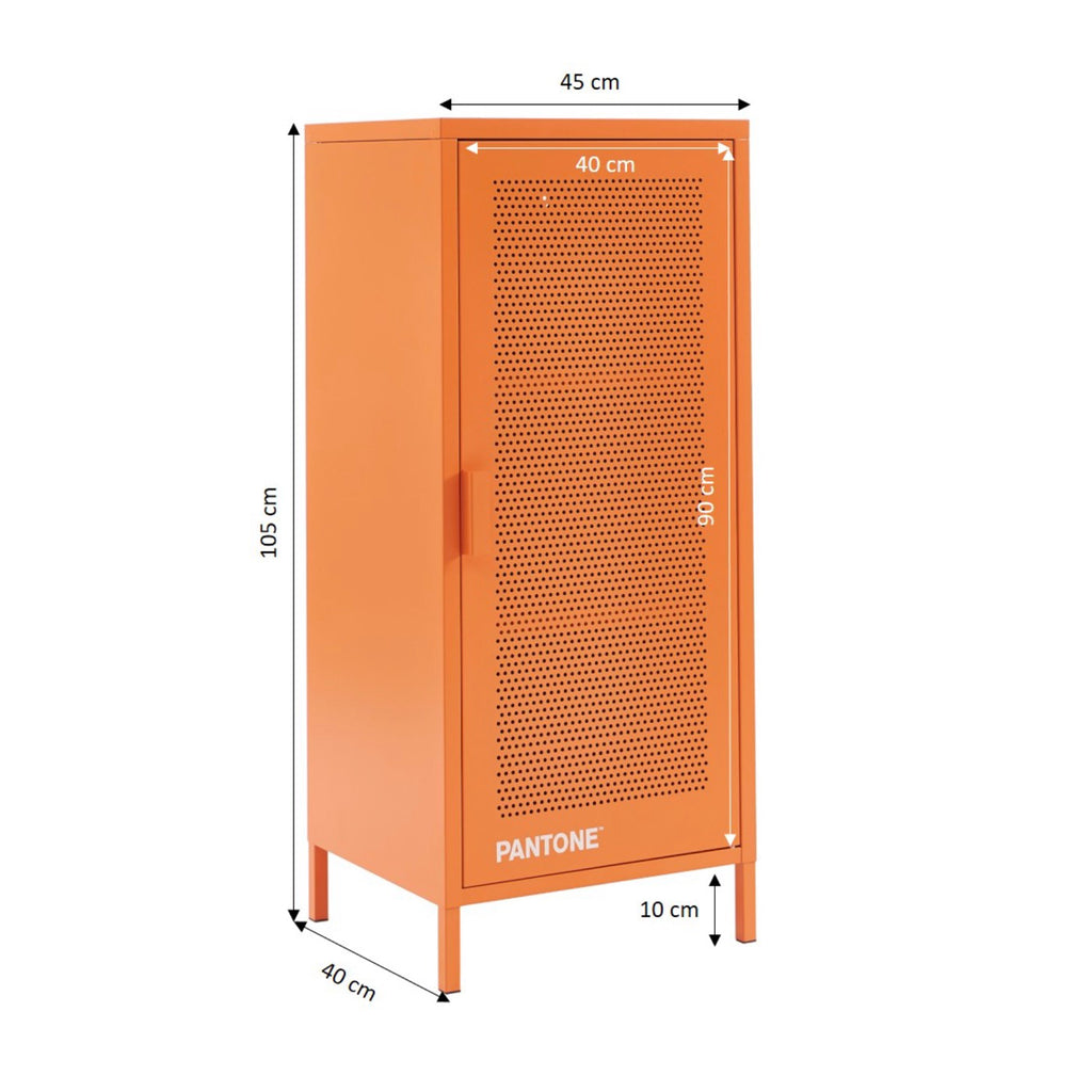 Caisson De Bureau - Métal - Orange
