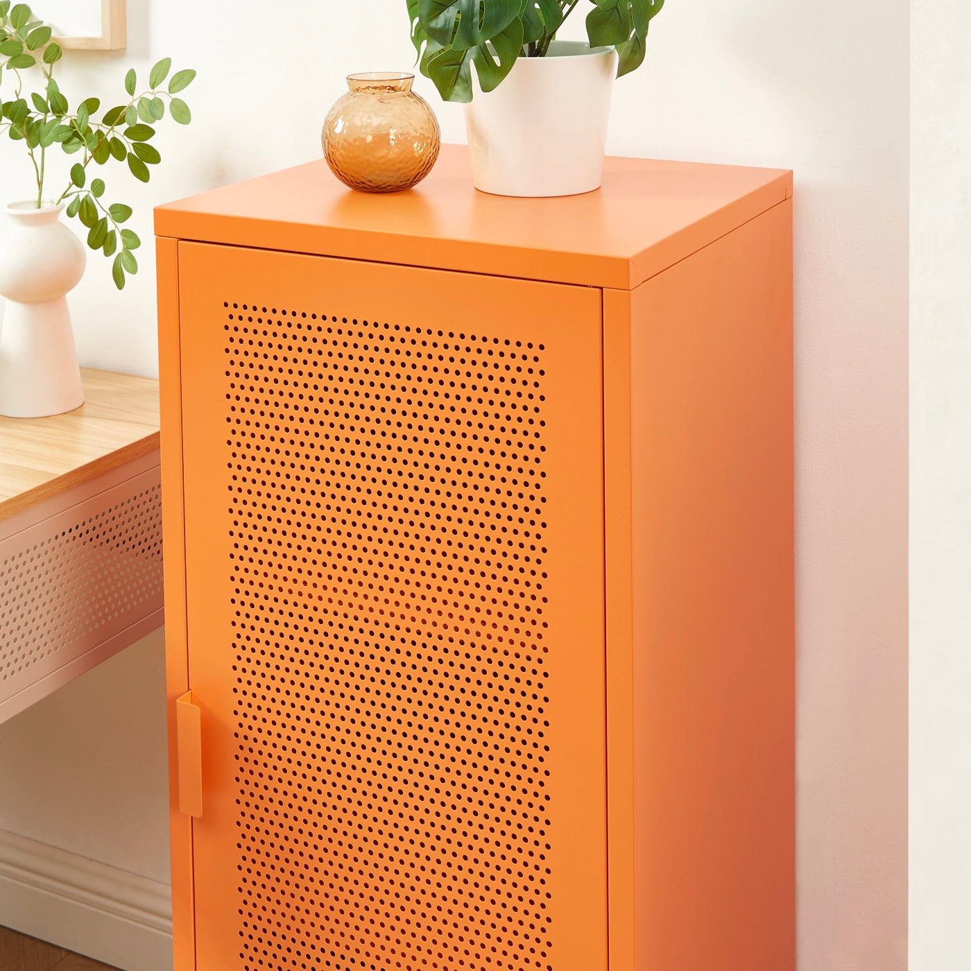 Caisson De Bureau - Métal - Orange