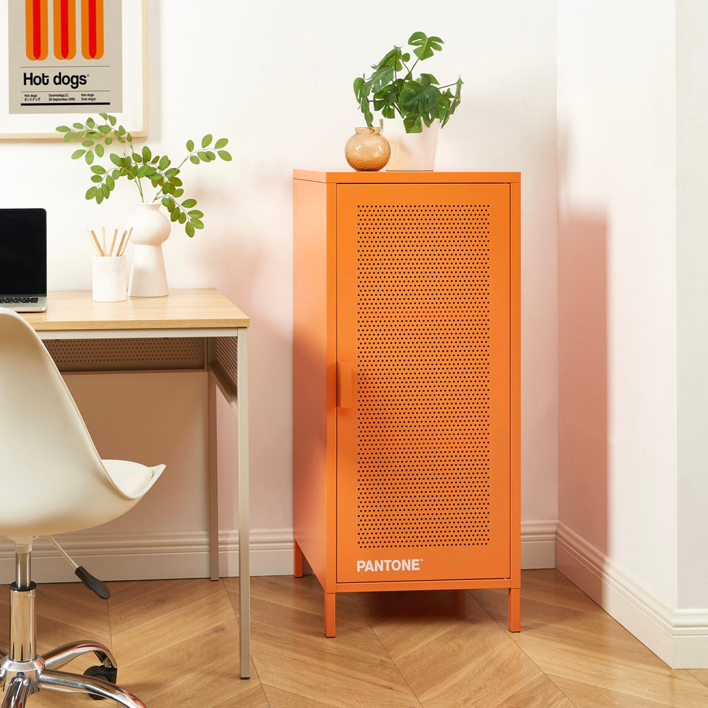 Caisson De Bureau - Métal - Orange
