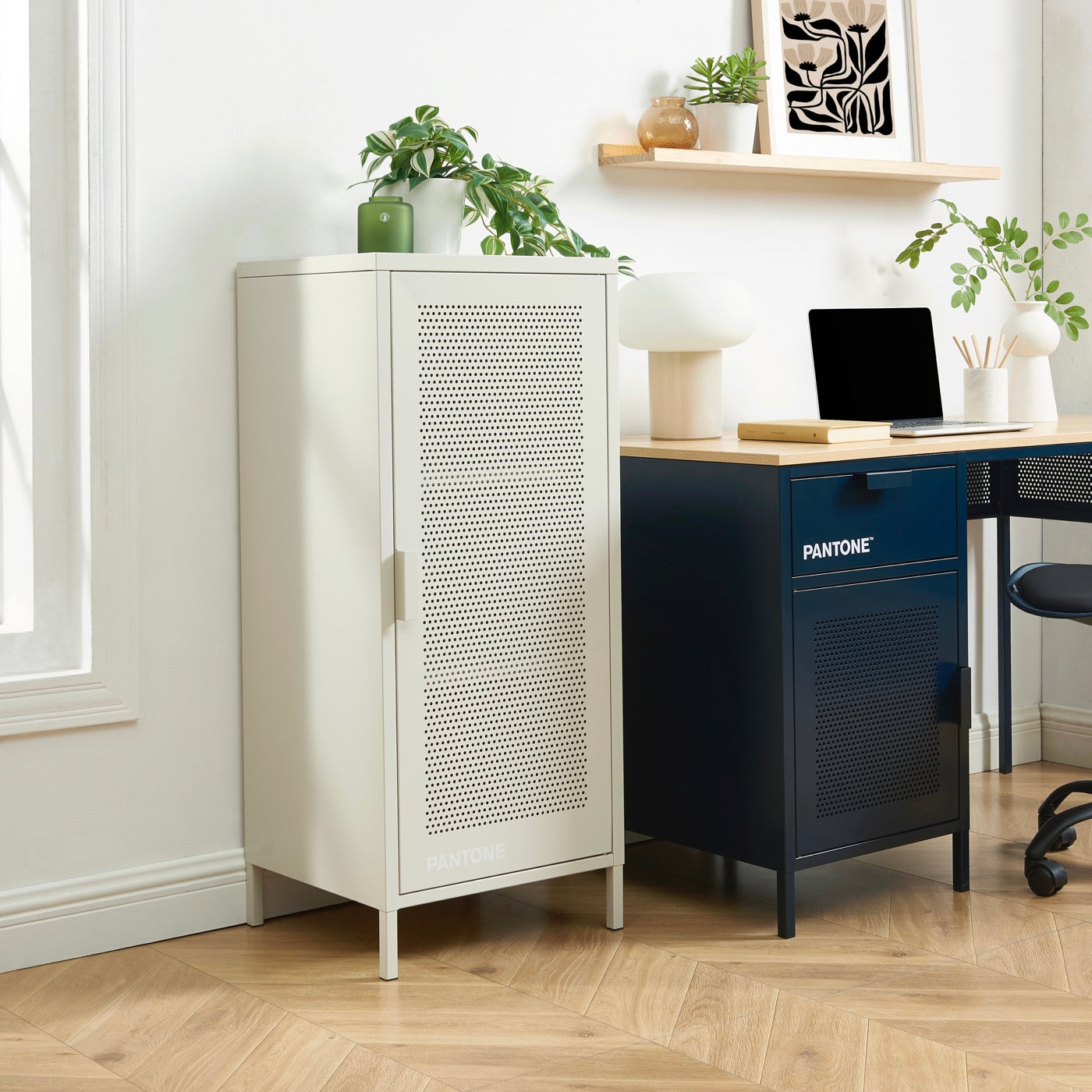 Caisson De Bureau - Métal - Beige Sable