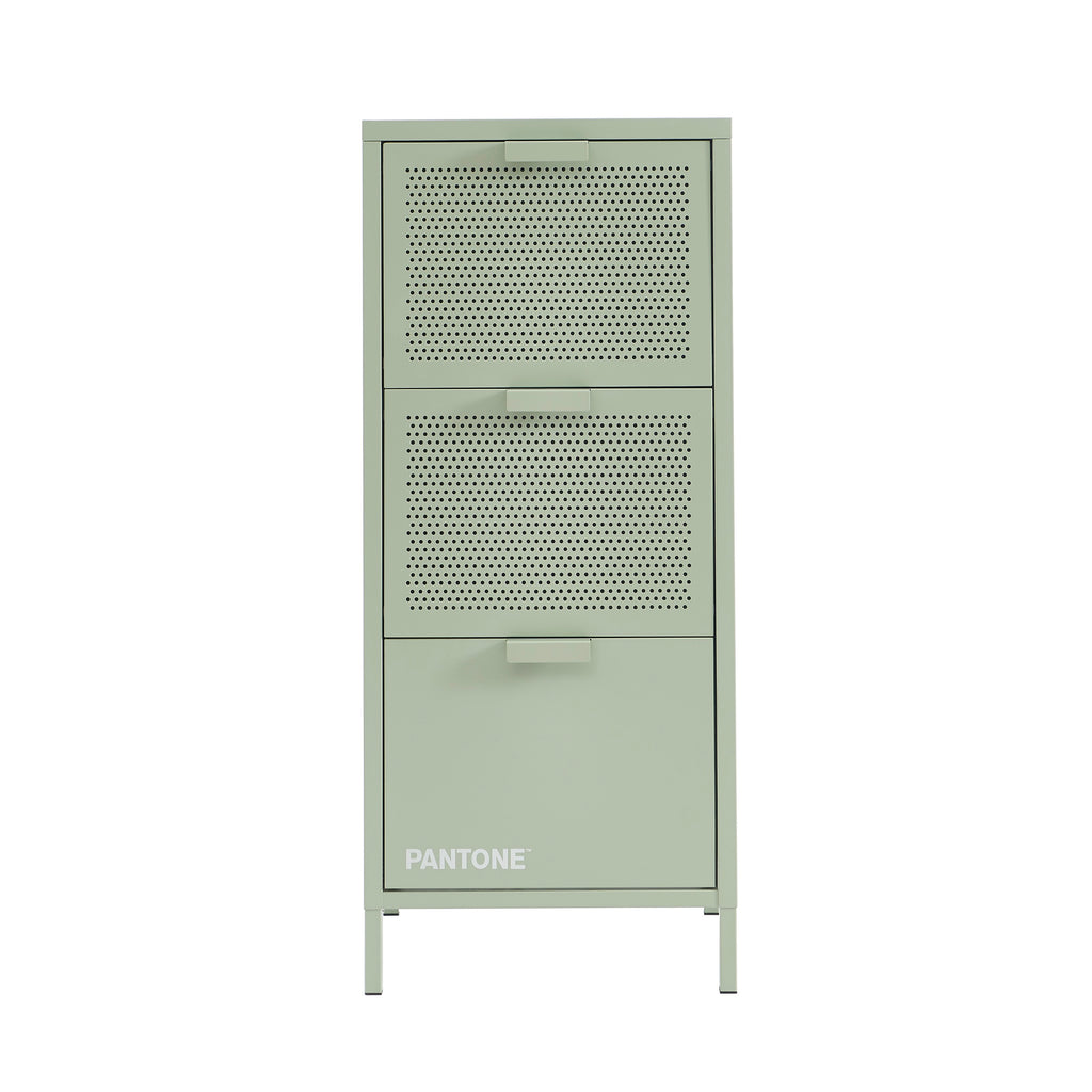 Office Unit - Metal - Almond Green - 3 Drawers