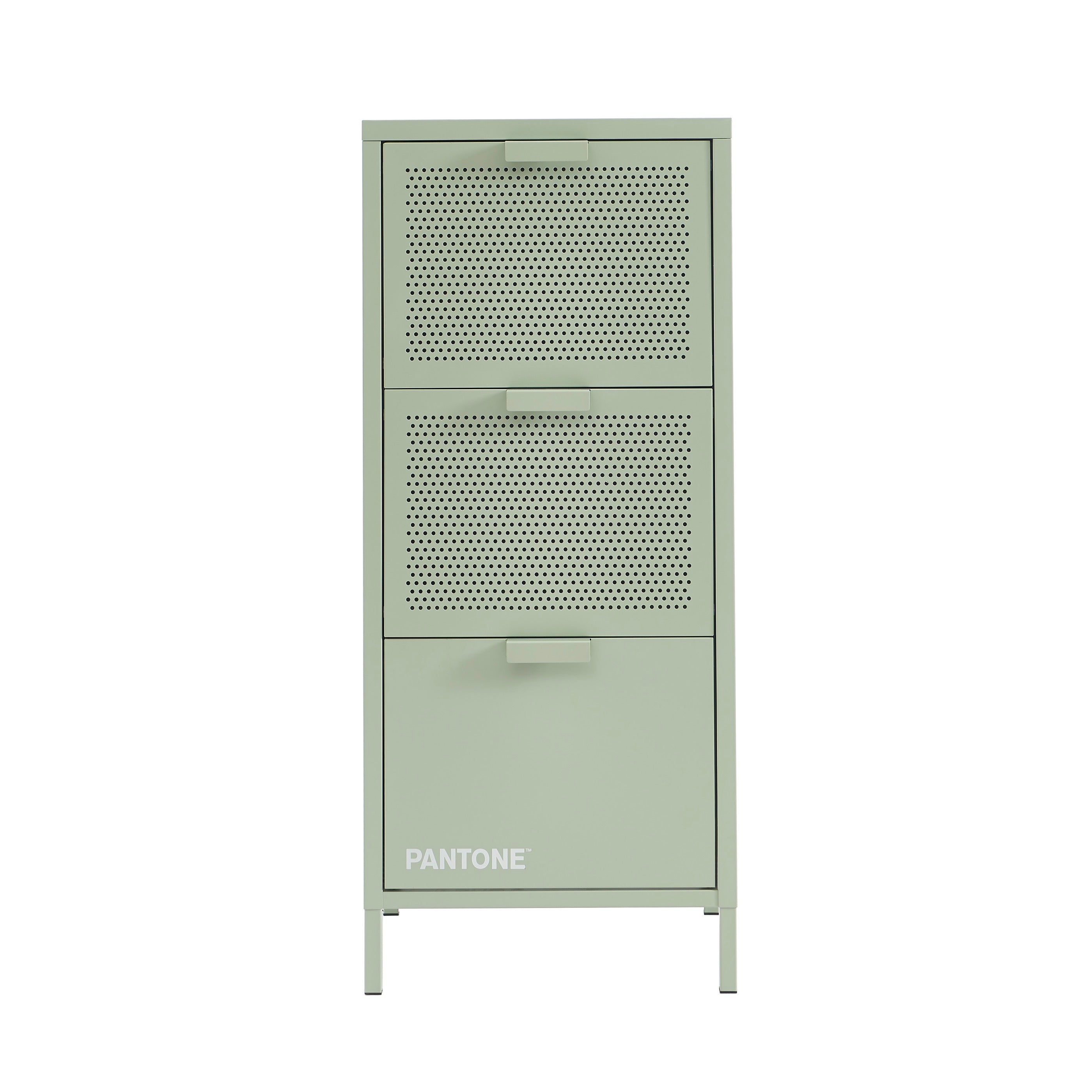 Office Unit - Metal - Almond Green - 3 Drawers