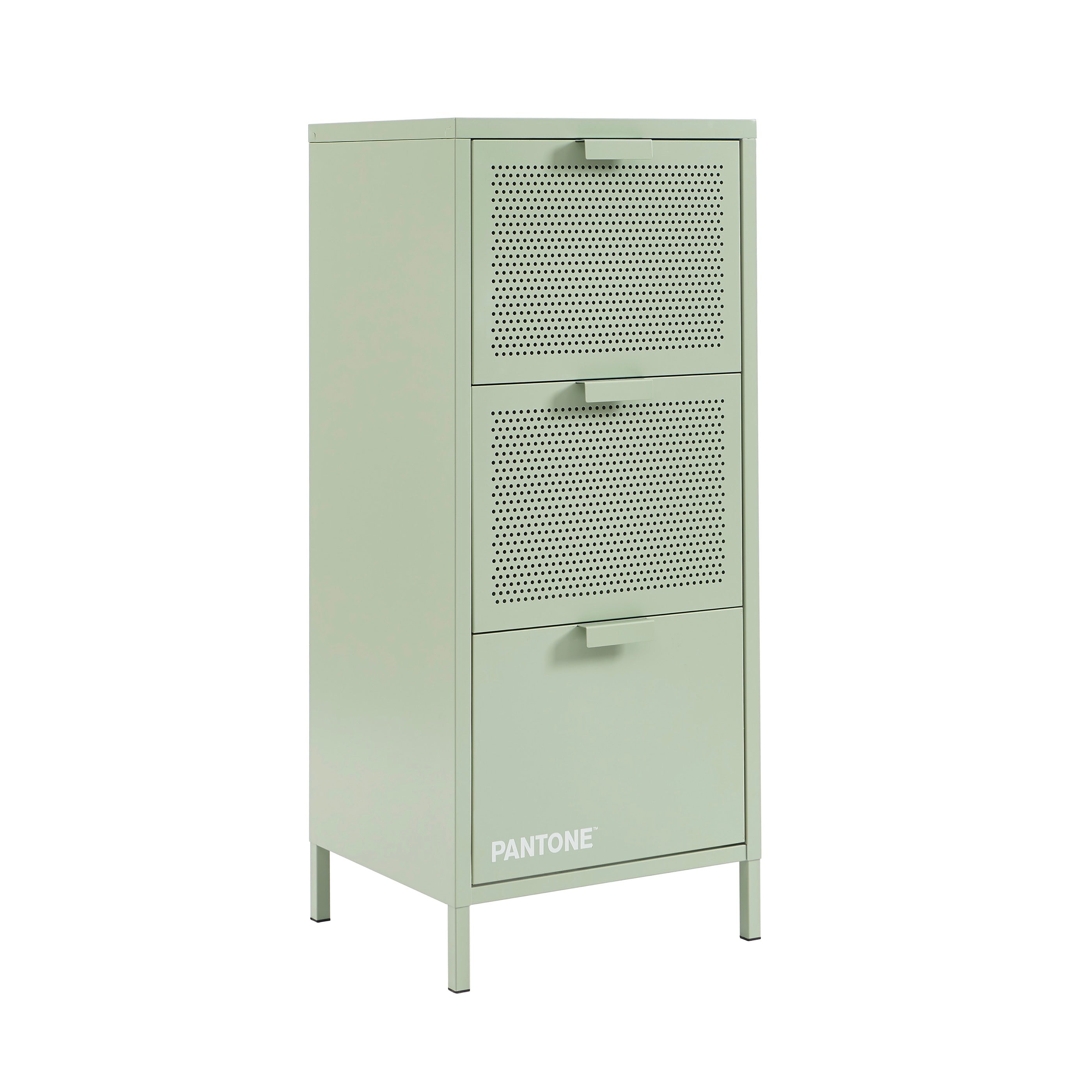 Office Unit - Metal - Almond Green - 3 Drawers