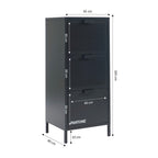 Mueble de Oficina - Metal - Gris Antracita - 3 Cajones