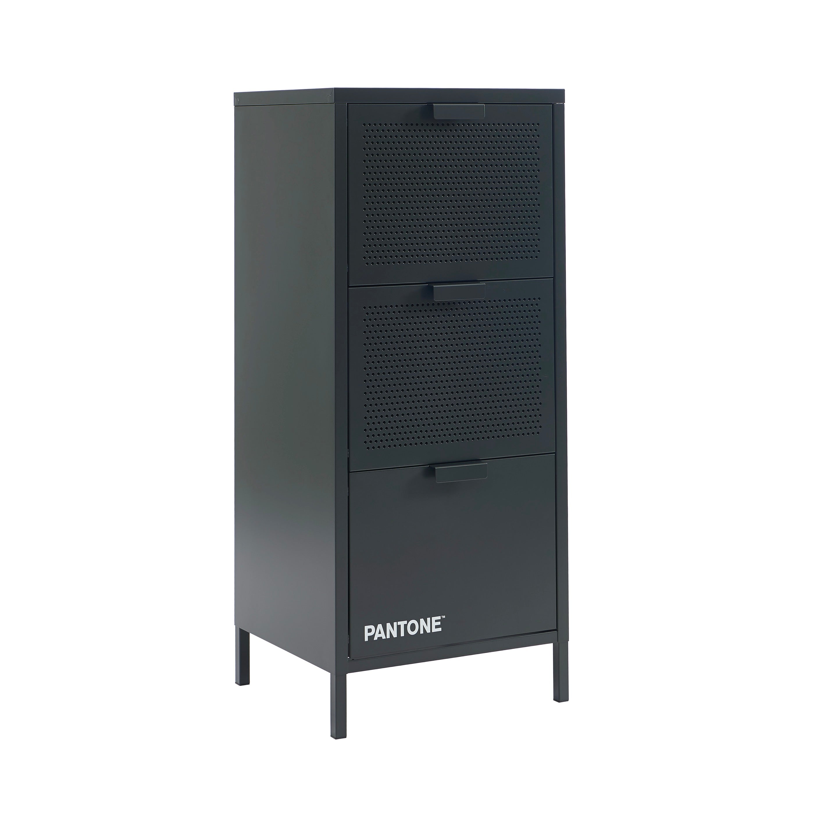 Mueble de Oficina - Metal - Gris Antracita - 3 Cajones