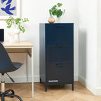 Office Pedestal - Metal - Midnight Blue - 3 Drawers