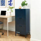 Office Pedestal - Metal - Midnight Blue - 3 Drawers