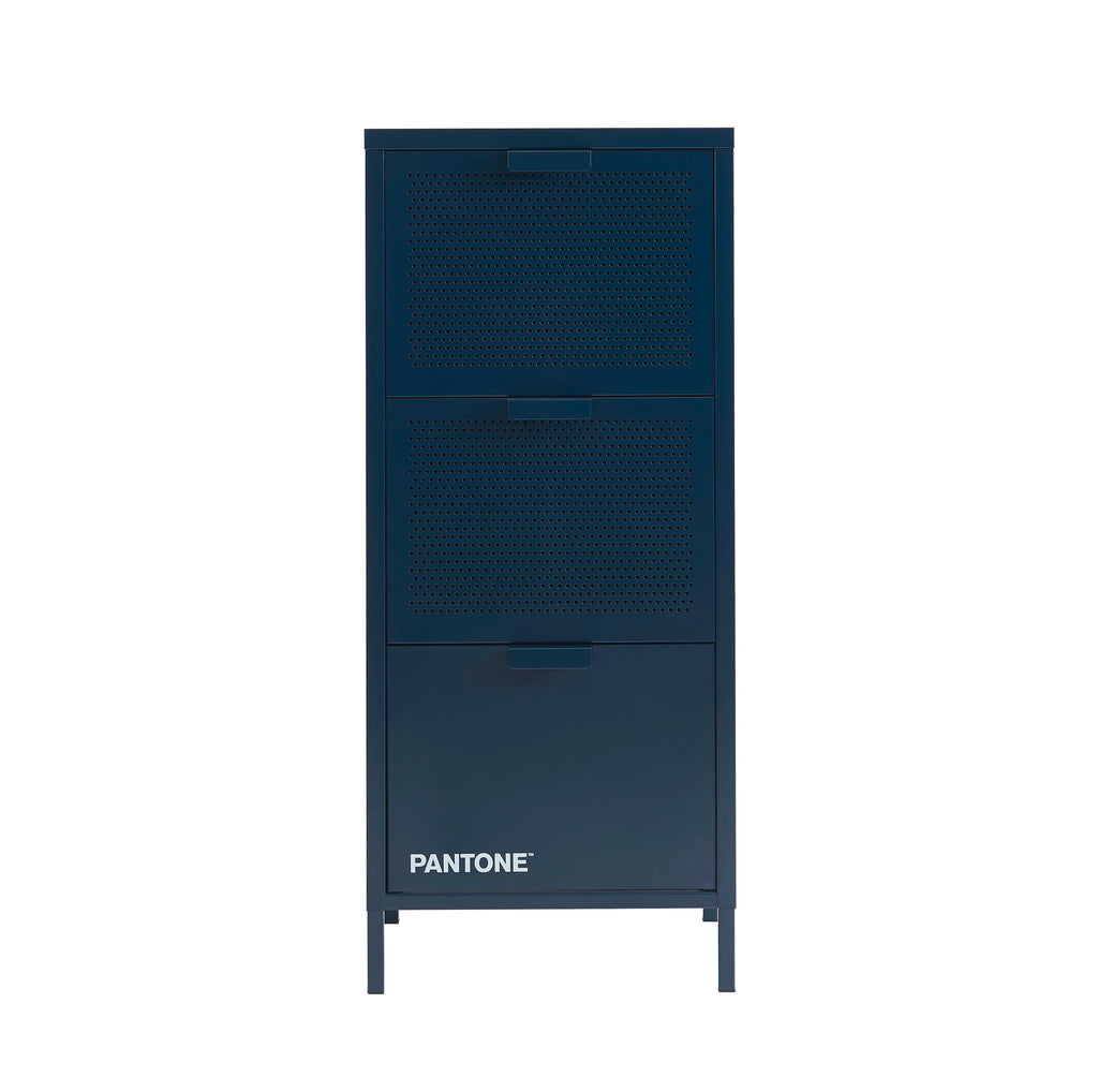 Office Pedestal - Metal - Midnight Blue - 3 Drawers